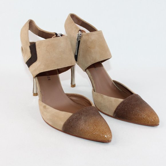 Donald J. Pliner Shoes - Donald J. Pliner Camel Brown Stingray Brava Stiletto Heels #130